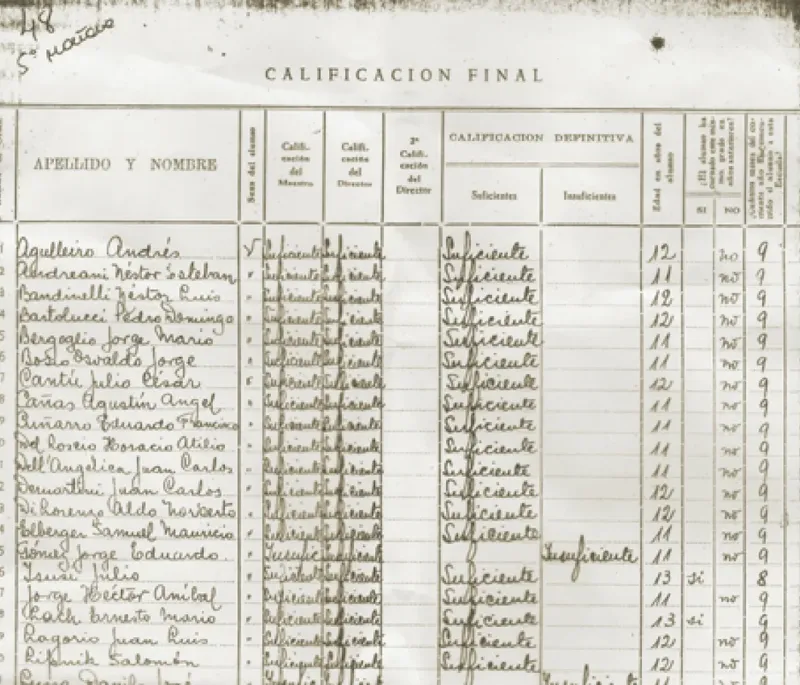  Boletín de Bergoglio en la Escuela N 8 Pedro Cerviño