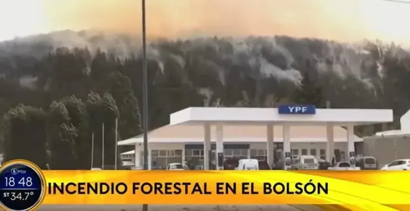  Incendio forestal en el Bolsón. 