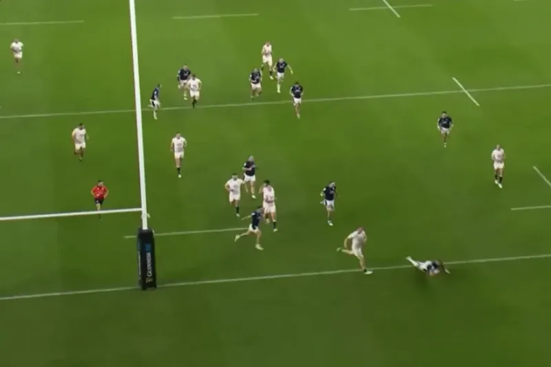 El Seis Naciones 2023 no empezó bien: fue caída con Escocia como local y el wing Duhan van der Merwe marcó un try inolvidable