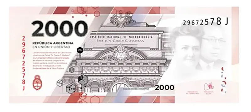  Este será el primer modelo que saldrá en circulación del billete de $2000