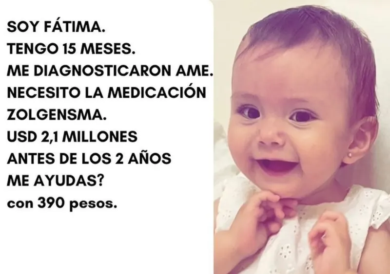 “Todos por Fátima”, la campaña para una beba que necesita uno de los medicamentos más caros del mundo