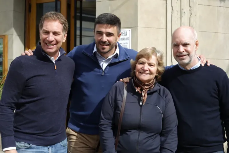 Santilli, Galli y Larreta, en Olavarría