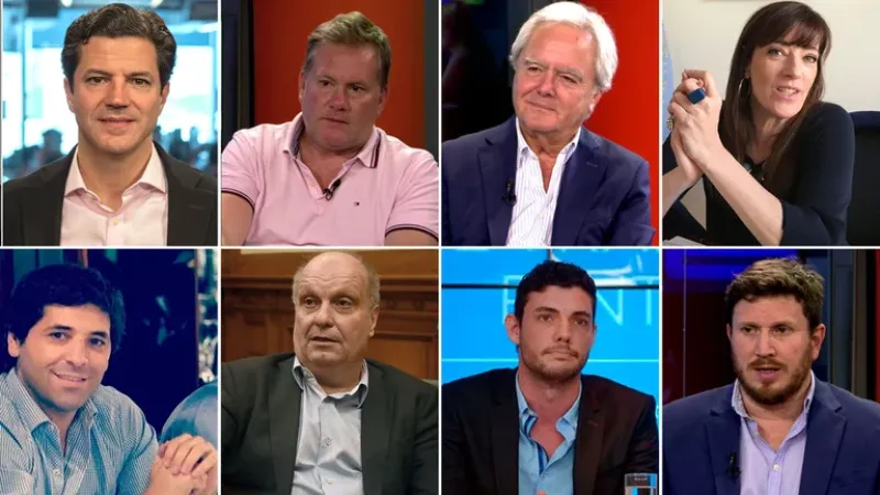  La mesa chica de Bullrich: Luciano Laspina, Juan Pablo Arenaza, Federico Pinedo, Paula Bertol, Sebastián García De Luca, Hernán Lombardi, Damián Arabia y Federico Angelini.