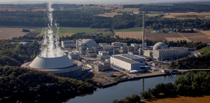 La planta de energía nuclear de Neckarwestheim, en Alemania, en una imagen de 2022. 