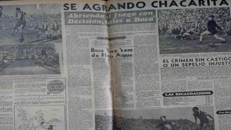  La publicación del diario Noticias Gráficas que originó la frase ”Se agrandó Chacarita”