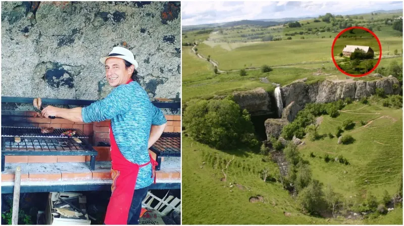 Camille, el francés que vende choripanes y sanguches de bondiola en el medio de la región de Aubrac, en el sur de Francia. 