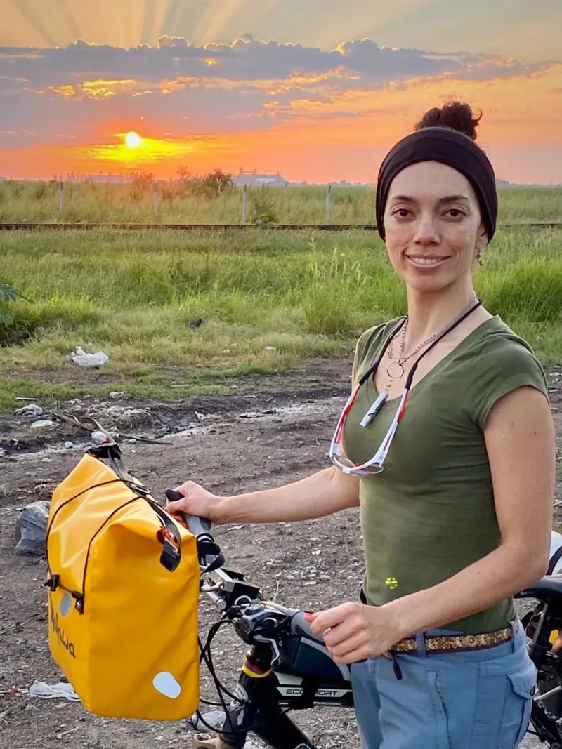 Cuando emprendió el viaje con Esteban, Paola llevaba 10 años sin andar en bicicleta