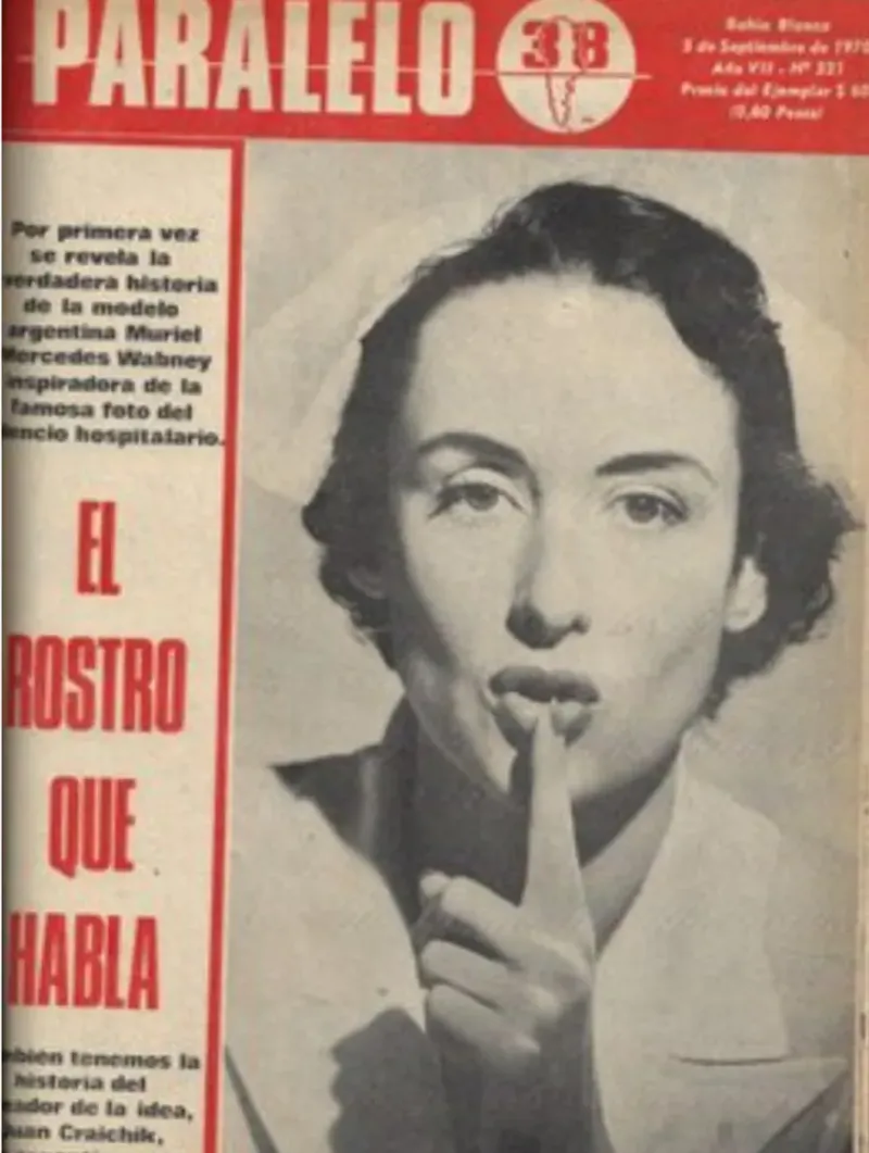 Muriel Mercedes Wabney, en la revista Paralelo 38, donde se contó su historia