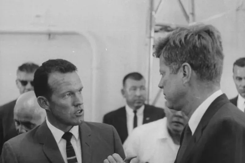  Cooper recibido por Kennedy tras su vuelo espacial de 1963