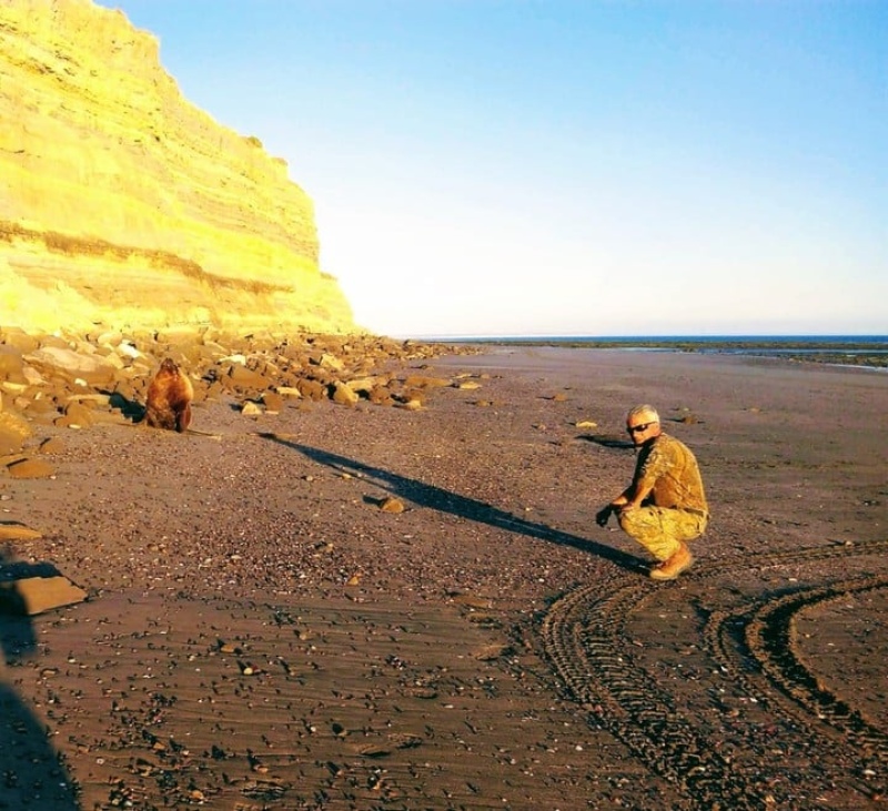  Sergio Mendez, único habitante de Punta Mejillón.