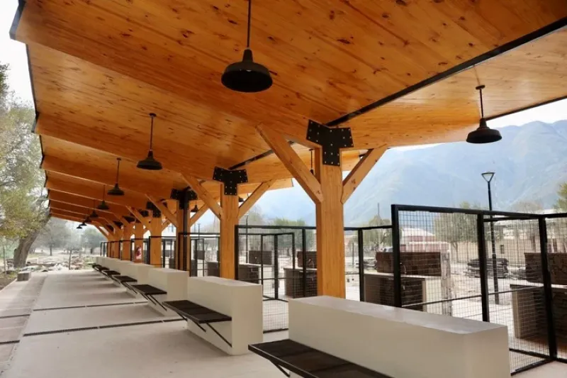 La estación de Volcán, inicio de la Quebrada, fue totalmente reconstruida. Foto Gobierno de Jujuy.