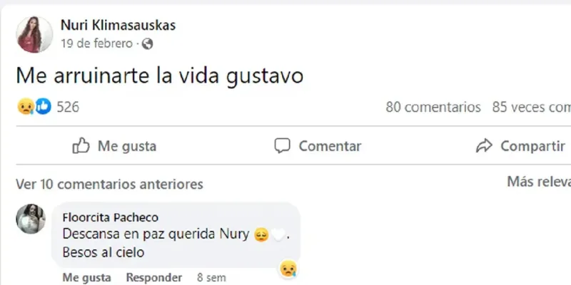 Cayó desde un cuarto piso y por un escalofriante mensaje en las redes detuvieron a su novio: “Me arruinaste la vida”