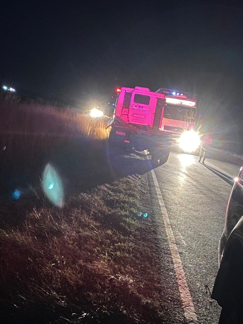 Volcó un camión en la Ruta 65