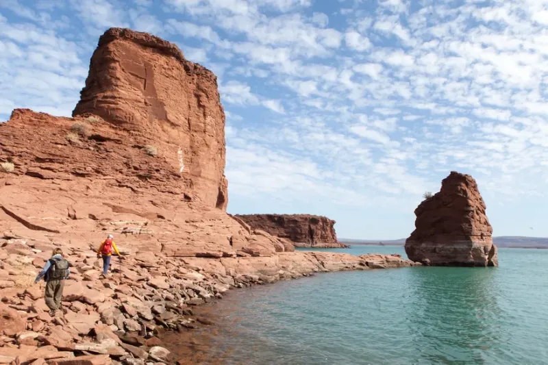 La piedra se erosiona por acción del viento en Los Gigantes.  La piedra se erosiona por acción del viento en Los Gigantes.