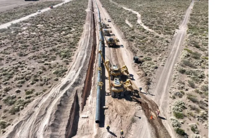 En tres días comienza el llenado del gasoducto Vaca Muerta - Salliqueló