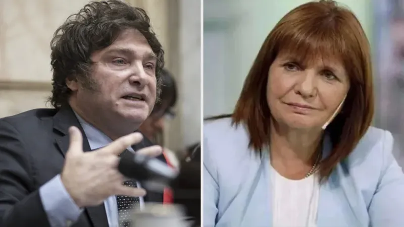 Javier Milei y Patricia Bullrich (foto ilustrativa)