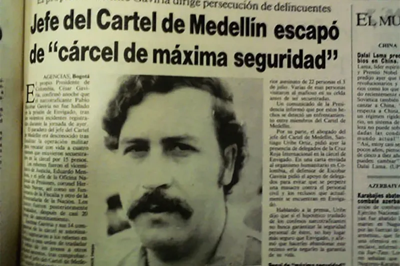  Así reportaron los medios de la época la fuga de Escobar.