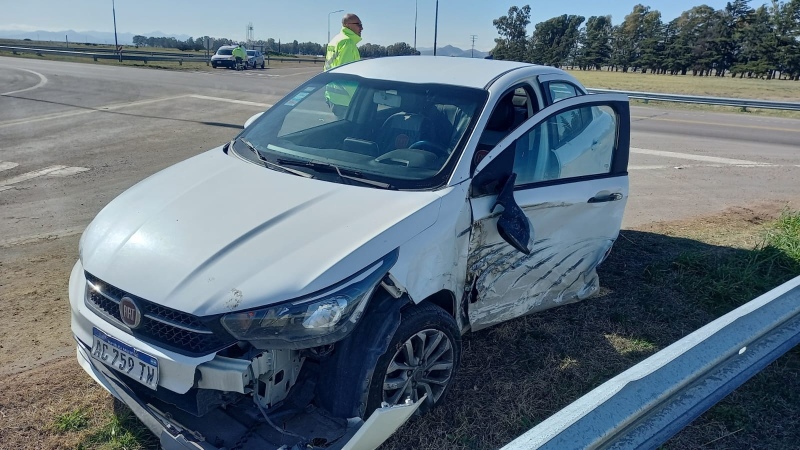 Hubo un choque en el acceso a Tornquist y ruta 33