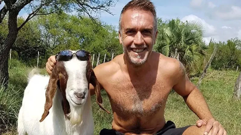 Batistuta en su campo.