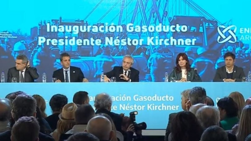 Inauguraron el gasoducto Néstor Kirchner y anunciaron su continuidad