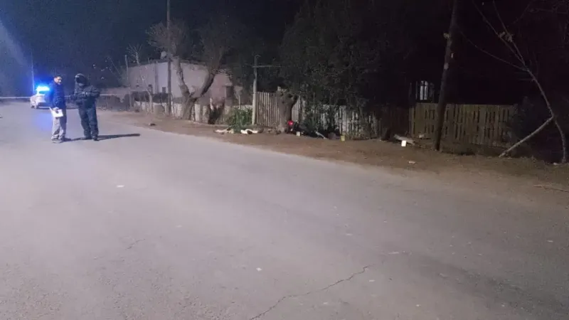  La escena del accidente en calle Quintana de El Algarrobal.