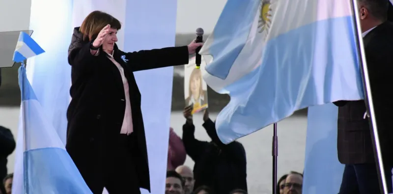 Patricia Bullrich en el cierre campaña que realizó en la ciudad de Rosario