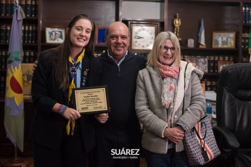 El intendente Ricardo Moccero recibió a Candela González