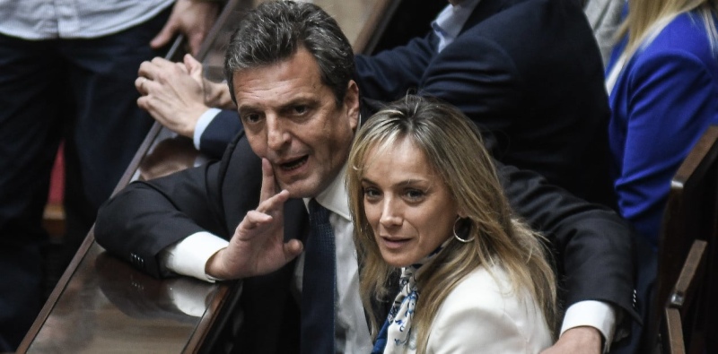 Sergio Massa junto a Malena Galmarini en la Cámara de Diputados.