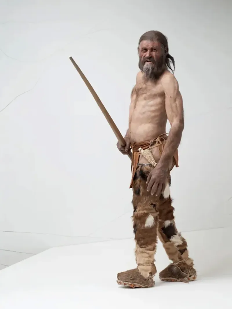  Una reconstrucción de Ötzi, el Hombre de Hielo, que se expone en el South Tyrol Museum of Archaeology