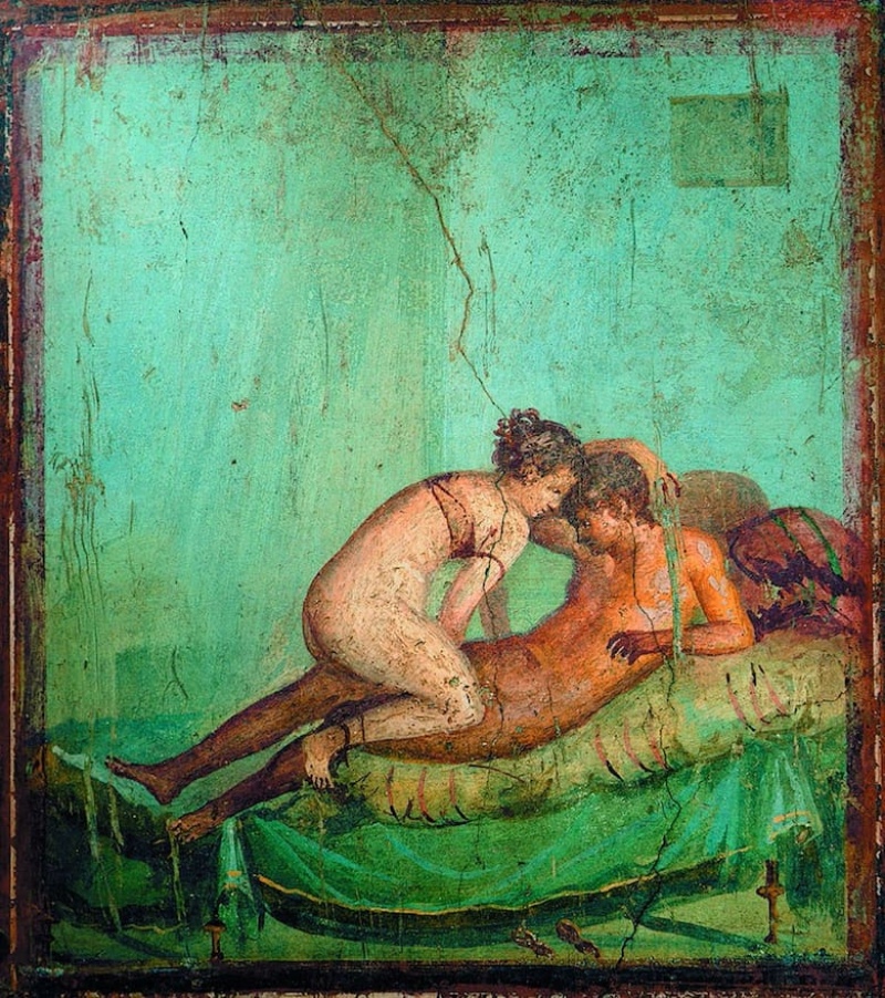 Sexo en la Antigua Roma. Escena en un fresco de la Casa del Centenario, en Pompeya. WWW.BRIDGEMANART.COM