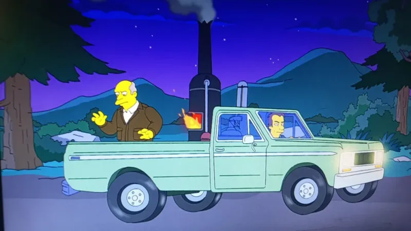  Lo pensaron primero: el capítulo de Los Simpsons llamado Apocalipsis ya tenía un auto que funcionaba con residuos