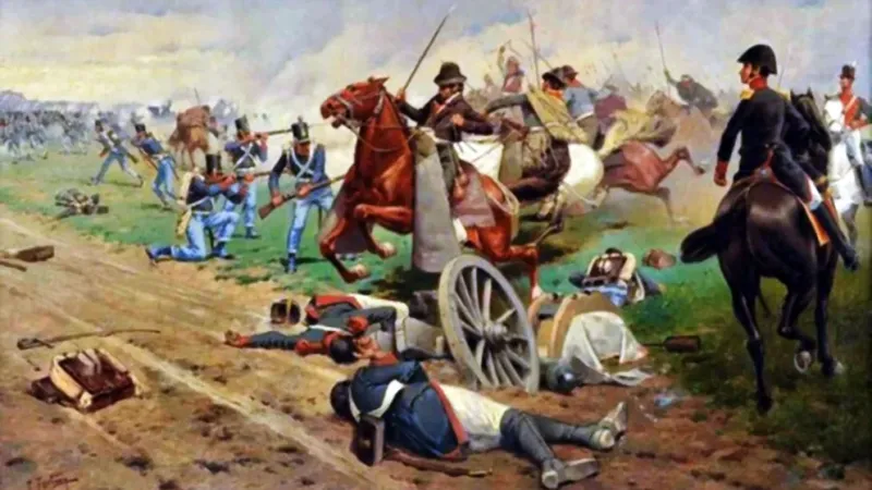  La batalla de Tucumán fue muy cerca de la ciudad de San Miguel, y enfrentó a dos viejos compañeros de estudio (Oleo Francisco Fortuny)