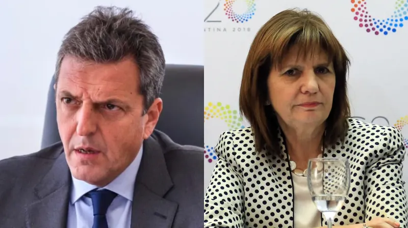 Patricia Bullrich cruzó a Sergio Massa por su propuesta electoral para eliminar el Impuesto a las Ganancias si es electo presidente. (Foto: Ministerio de Economía / NA - Juan Vargas)