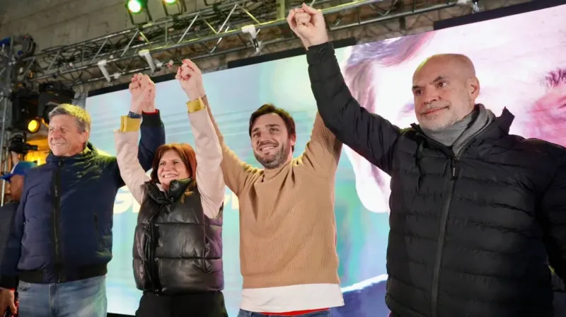 Patricia Bullrich y Horacio Rodríguez Larreta se mostraron juntos en Chubut tras la victoria de Ignacio ”Nacho” Torres (Foto: @NachoTorresCH).