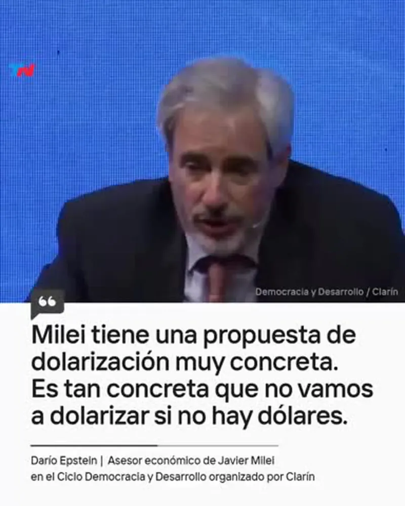 Uno de los integrantes del equipo económico de Milei: “No vamos a dolarizar si no hay dólares”