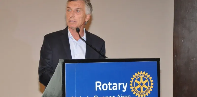   Mauricio Macri en el Rotary Club, este miércoles.