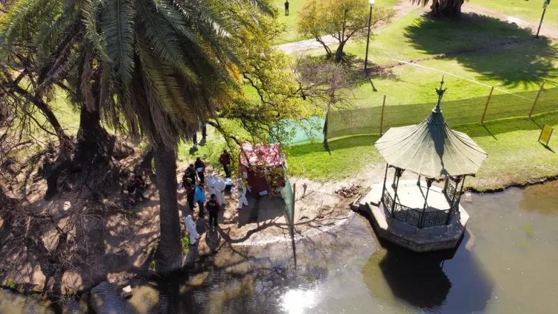 La imagen del lugar donde fue encontrado el cuerpo en Palermo (Franco Fafasuli)