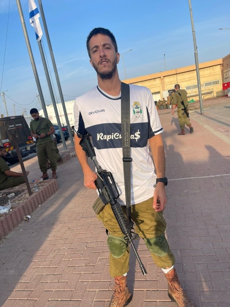  Natán de Leo, el hincha del Lobo que lucha para Israel. (Instagram)