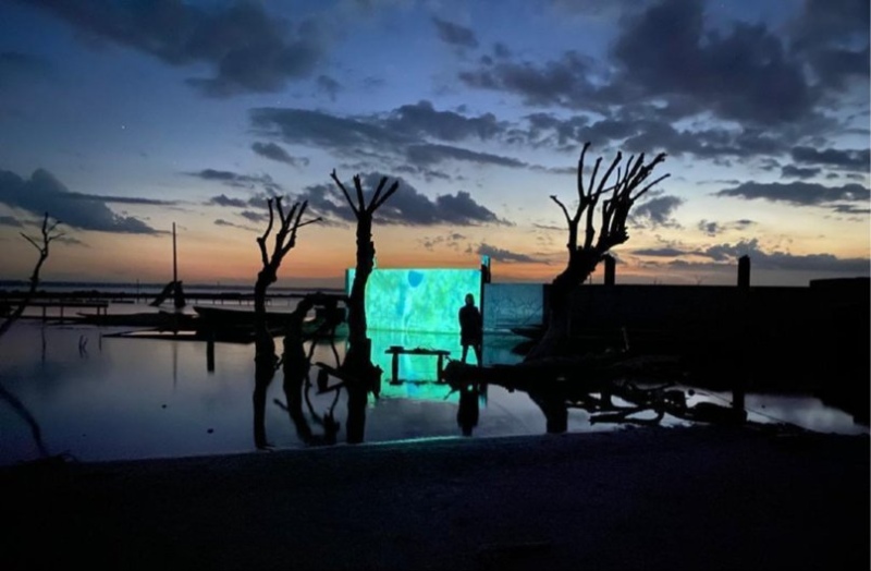 El Matadero y las ruinas de Epecuén, escenario de una muestra artística