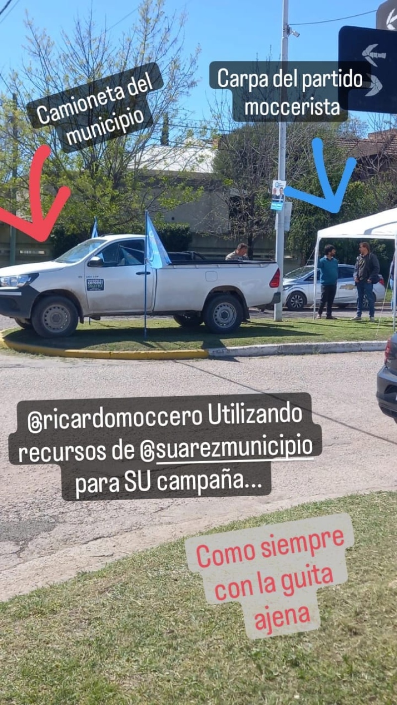 Denuncian que el intendente Moccero usa vehículos municipales para su propia campaña política