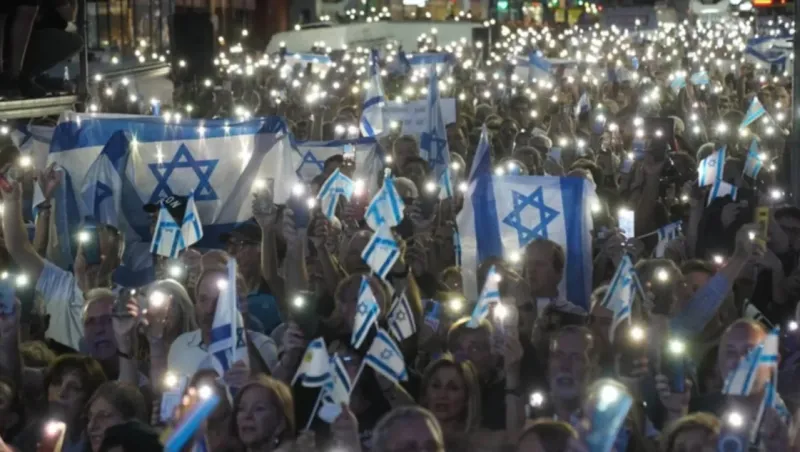 Masiva marcha en la Ciudad de Buenos Aires para apoyar a Israel tras los ataques terroristas de Hamas