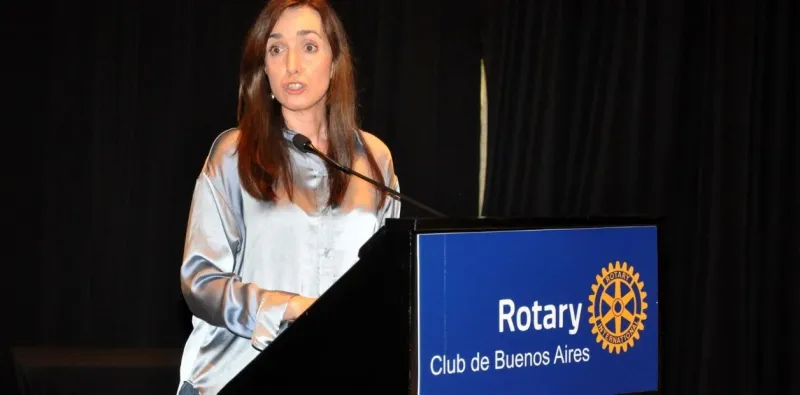 Victoria Villarruel expuso en el Rotary de Buenos Aires. Imagen: 1/3