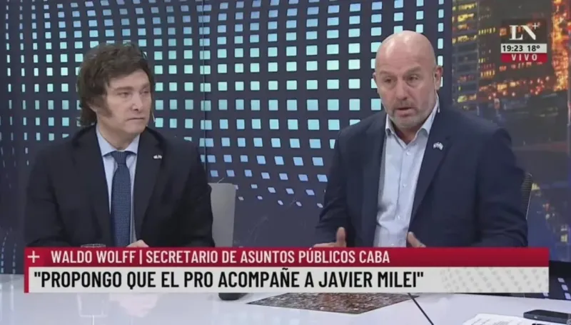 Un funcionario de Rodríguez Larreta se sentó al lado de Javier Milei en la TV y dijo que lo votará en el balotaje