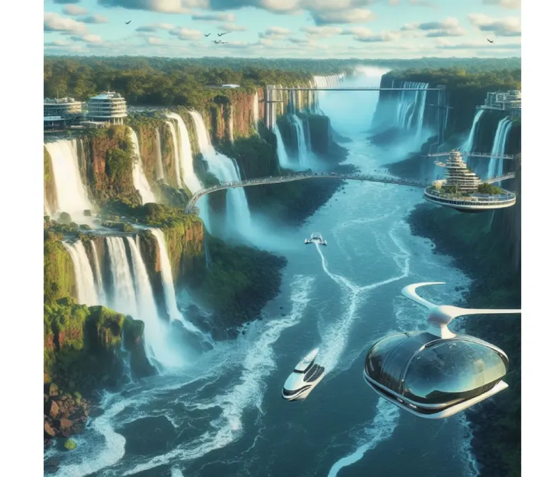 Así se verían las Cataratas del Iguazú dentro de 100 años, según la inteligencia artificial