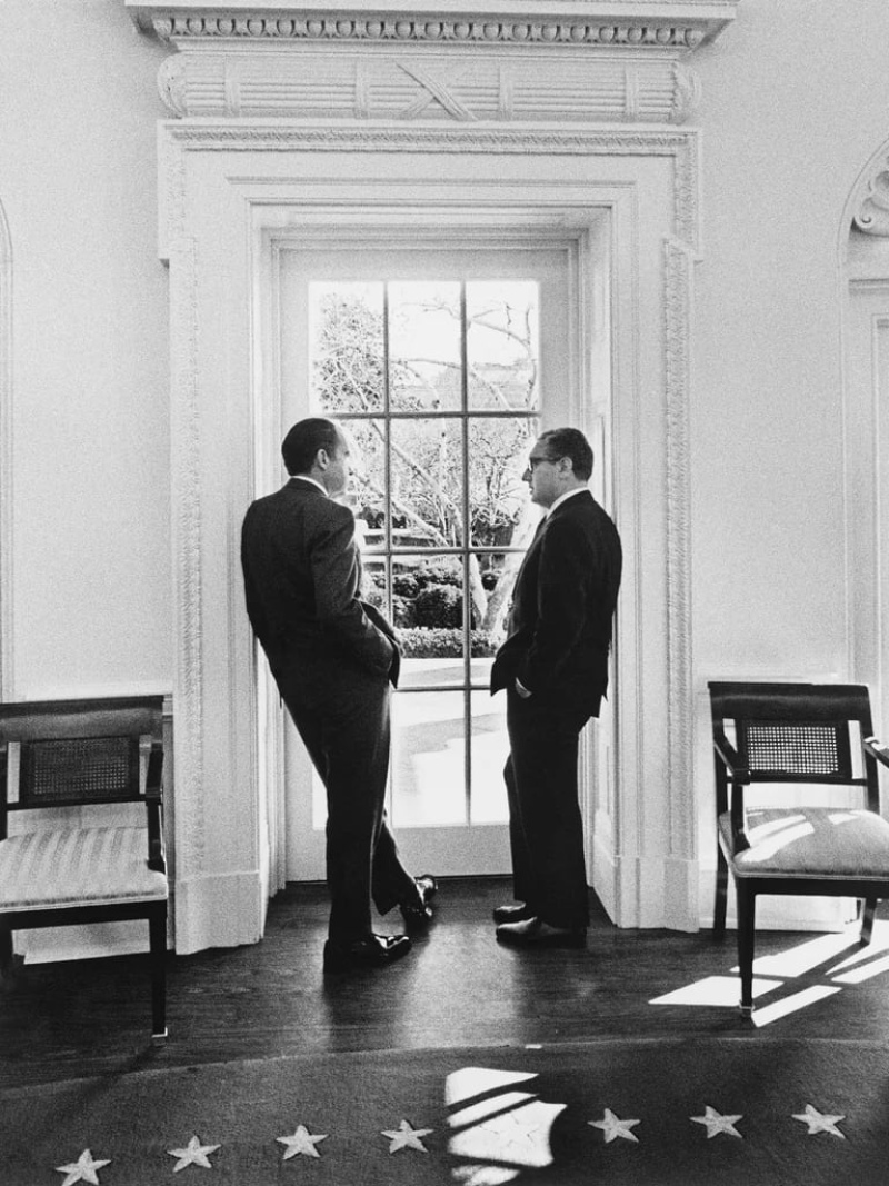  Richard Nixon y Henry Kissinger en la Casa Blanca, el 10 de febrero de 1971( Richard Nixon Museum and Library/Handout via REUTERS)