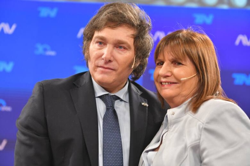 Javier Milei y Patricia Bullrich en el programa A Dos Voces