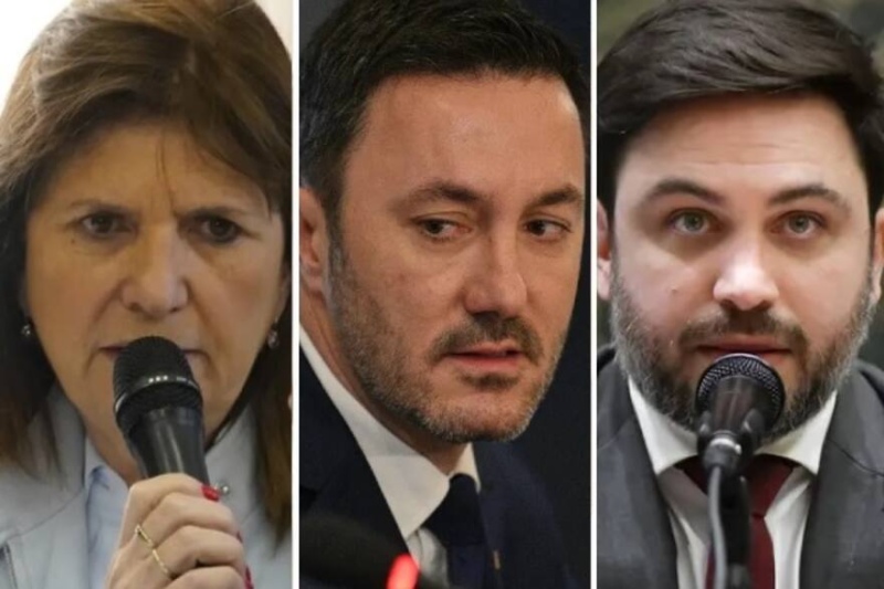 Patricia Bullrich, Luis Petri y Ramiro Marra