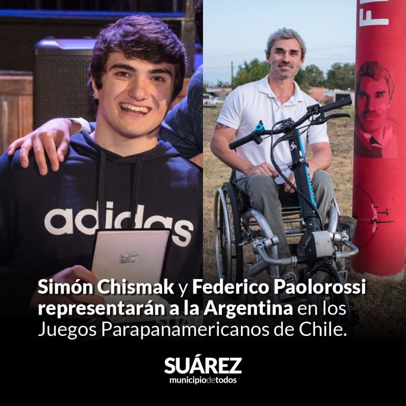 Simón Chismak y Federico Paolorossi representarán a la Argentina en los Parapanamericanos de Chile