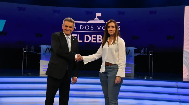 Agustín Rossi y Victoria Villarruel debatieron en ”A Dos Voces” (Foto: Enrique García Medina).