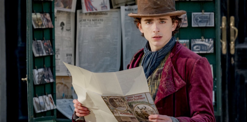   Timothée Chalamet encarna a un joven Willy Wonka en, precisamente, ”Wonka”.